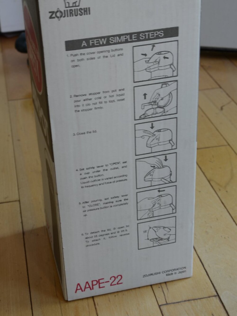 Zojirushi Air Pot Beverage Dispenser Model: AAPE-22 - Picture 10 of 12
